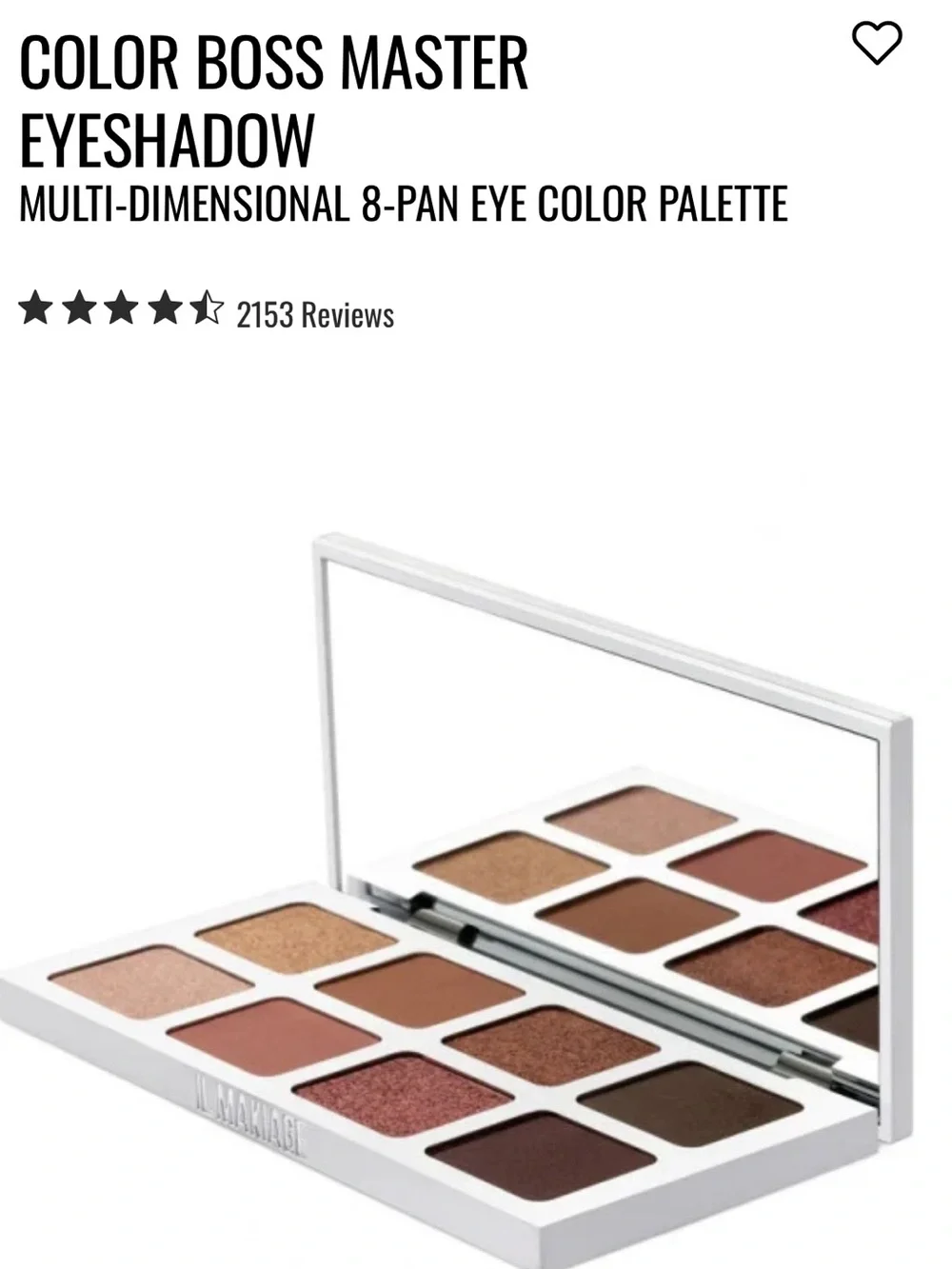 IL MAKIAGE Color Boss Master Eyeshadow Palette - Pink, Bronze, Brown, Copper